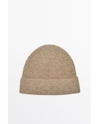 MASSIMO DUTTI - 100% Cashmere Knit Beanie - Lyst