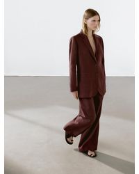 MASSIMO DUTTI - Blazer Con Due Bottoni 100% Lino - Lyst