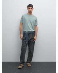 MASSIMO DUTTI - T-Shirt Aus 100 Mercerisierter Baumwolle - Lyst