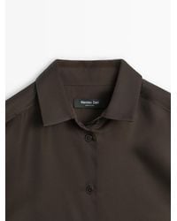 MASSIMO DUTTI - Flowing Satin Shirt - Lyst
