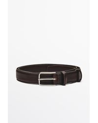 MASSIMO DUTTI - Nappa Leather Belt With Double Loop - Lyst