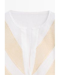 MASSIMO DUTTI - Flowing Linen Blend Shirt With Appliqué Detail - Lyst
