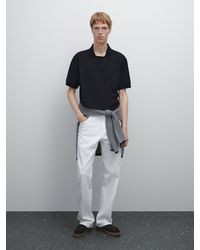 MASSIMO DUTTI - Polo À Manches Courtes Micro-Texturé - Lyst