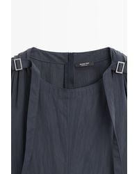 MASSIMO DUTTI - Vestido Midi Fluido Detalle Hebillas - Lyst