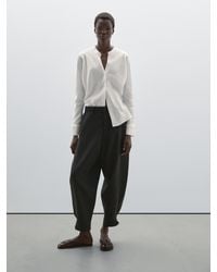 MASSIMO DUTTI - Pantalon Bouffant Avec Boucle Dans Le Bas - Lyst