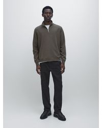 MASSIMO DUTTI - Mock Neck Knit Sweater With Zip - Lyst