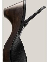 MASSIMO DUTTI - Wood Heel Sandal - Lyst