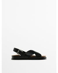 MASSIMO DUTTI - Crossover Buckle Sandals - Lyst