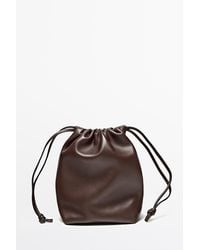MASSIMO DUTTI - Nappa Sheepskin Bucket Bag - Lyst