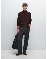 MASSIMO DUTTI - Strickpullover Mit Rollkragen Aus Wollmischgewebe - Lyst