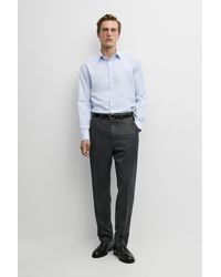 MASSIMO DUTTI - Slim Fit Micro-Check Tailored Fit Shirt - Lyst