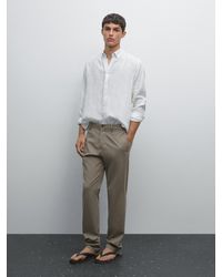 MASSIMO DUTTI - Pantaloni Slim Fit Strutturati - Lyst