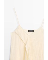 MASSIMO DUTTI - Strappy Top With Ruffle Detail - Lyst