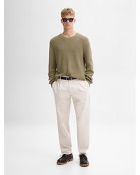 MASSIMO DUTTI - Crew Neck Cotton Knit Sweater - Lyst