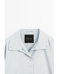 MASSIMO DUTTI - Bomber Jacket With Stand-Up Collar And Pocket Details - Lyst
