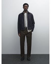 MASSIMO DUTTI - Cotton Blend Jogger Fit Trousers - Lyst