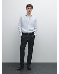 MASSIMO DUTTI - Camicia Slim Fit 100% Lino - Lyst