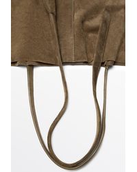 MASSIMO DUTTI - Split Suede Leather Tote Bag - Lyst