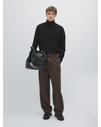 MASSIMO DUTTI - Wool Blend Knit Sweater With High Neck - Lyst