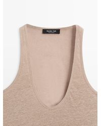 MASSIMO DUTTI - 100% Linen Strappy Top - Lyst