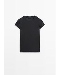 MASSIMO DUTTI - Short Sleeve Raglan T-Shirt - Lyst