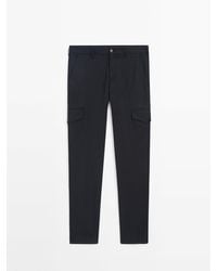MASSIMO DUTTI - Relaxed Fit Cargo Trousers - Lyst