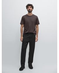 MASSIMO DUTTI - T-Shirt Regular Fit À Col Rond - Lyst