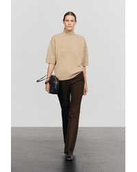 MASSIMO DUTTI - Oversize Short Sleeve Knit Sweater - Lyst