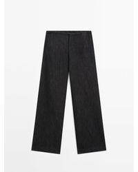 MASSIMO DUTTI - Recht Model Comfort Jeans Met Halfhoge Taille - Lyst