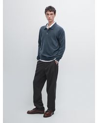 MASSIMO DUTTI - Jersey Polo Punto Mezcla Lana - Lyst
