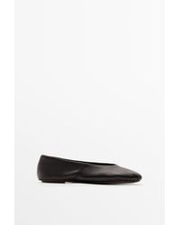 MASSIMO DUTTI - Soft Leather Ballet Flat - Lyst