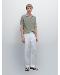 MASSIMO DUTTI - Polo En Maille Texturée De Coton - Lyst