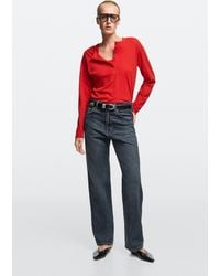 MASSIMO DUTTI - High-Waist Straight-Leg Jeans - Lyst