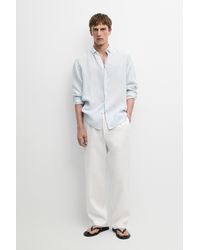 MASSIMO DUTTI - 100% Linen Regular Fit Striped Shirt - Lyst