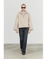 MASSIMO DUTTI - Wool Blend Bomber Jacket - Lyst