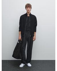 MASSIMO DUTTI - 100% Cotton Zip Cardigan - Lyst