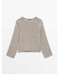 MASSIMO DUTTI - Knit Sweater With Textured Detail - Lyst