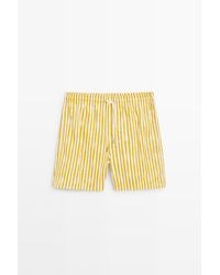 MASSIMO DUTTI - Striped Printed Swimming Trunks - Lyst