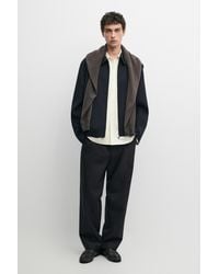 MASSIMO DUTTI - 100% Wool Striped Relaxed Fit Pants - Lyst
