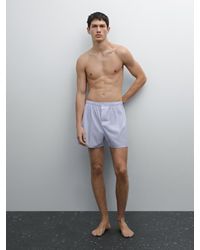 MASSIMO DUTTI - Boxer A Righe 100% Cotone - Lyst