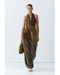 MASSIMO DUTTI - Flowing Striped Halter Top Total Look - Lyst