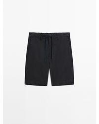 MASSIMO DUTTI - Semi-Jogger Bermuda Van Katoenmix - Lyst