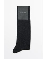 MASSIMO DUTTI - Ribbed Dress Socks - Lyst