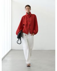 MASSIMO DUTTI - Linen Puff Bomber Jacket - Lyst