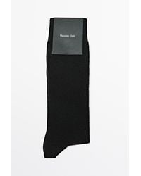 MASSIMO DUTTI - Wool Plain Knit Socks - Lyst