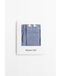 MASSIMO DUTTI - 100% Cotton Micro-Check Boxers - Lyst