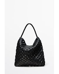 MASSIMO DUTTI - Medium Braided Nappa Leather Bag - Lyst