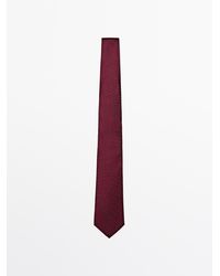 MASSIMO DUTTI - 100% Silk Textured Tie - Lyst