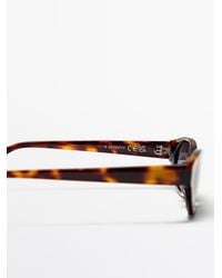 MASSIMO DUTTI - Narrow Tortoiseshell-Effect Sunglasses - Lyst