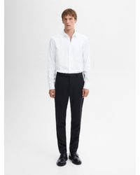 MASSIMO DUTTI - Slim-Fit-Hemd Mit Strukturmuster "Easy Iron" - Weiss - 38 - Lyst